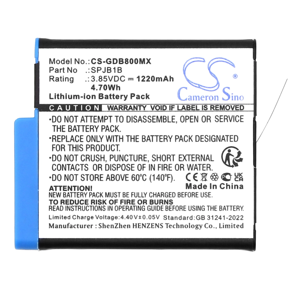 Camera Battery GoPro CS-GDB800MX