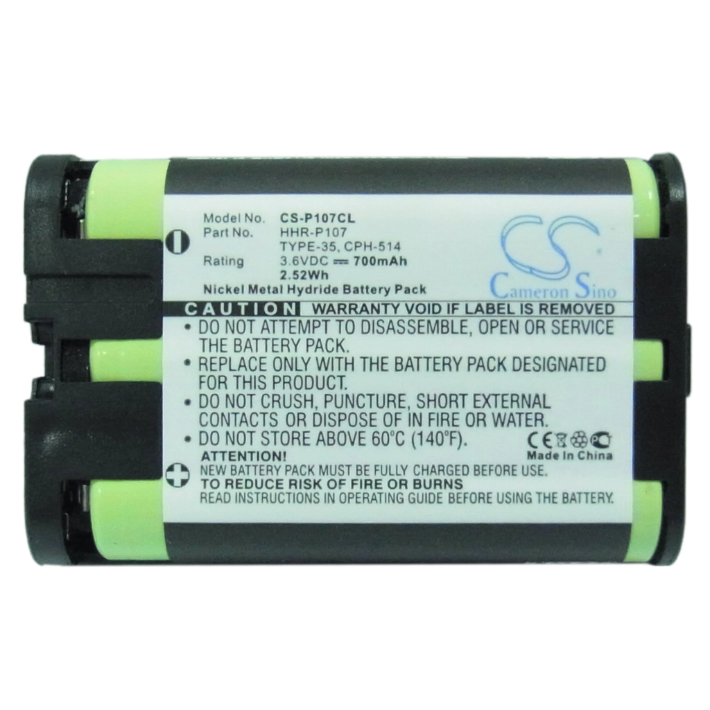 Radio Shack Baterie telefon fără fir CS-P107CL