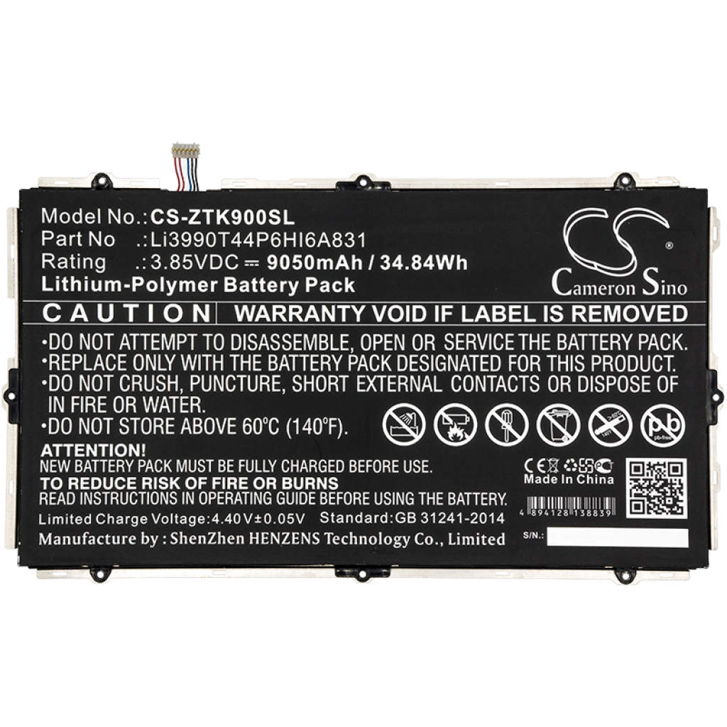 Tablet Battery ZTE CS-ZTK900SL