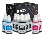 TCTK Cartușe de cerneală GI-490BK Pigment set de 2 negru compatibil cu Canon PIXMA G1400 G1410 G1411 G2400 G2410 G2411 G3400 G3410 G3411 G4400 G4410 G4411