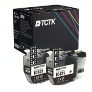 TCTK cartușe de cerneală LC-421 pachet de 2 negru compatibile cu Brother DCP-J 1050 DW DCP-J 1140 DW DCP-J 1800 DW MFC-J 1010 DW, înlocuiește LC421BK