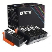 TCTK Cartușe de cerneală C-525BK set de 2 negru compatibil cu Canon PIXMA IP4850 IP4950 IX6550 MG5150 MG5250 MG5350 MG6150 MG6250 MG8150 MG8250 MX715 MX885 MX895