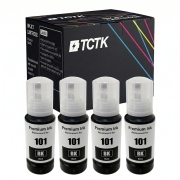 TCTK Cartușe de cerneală E-101BK set de 4 negru compatibil cu Epson EcoTank L14150 L4150 L4160 L4260 L4266 L6160 L6170 L6176 L6190 L6260 L6270 L6276 L6290