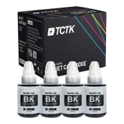 TCTK Cartușe de cerneală GI-590 BK set de 4 negru compatibil cu Canon PIXMA G 1500 1501 1510 1515 2500 2501 2510 3500 3501 3510 3515 4400 4411 4500 4510 4511 4515, înlocuiește 1603C001