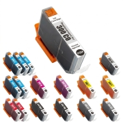 TCTK Cartușe de cerneală PFI-300CO PFI-300C PFI-300GY PFI-300MBK PFI-300M PFI-300PBK PFI-300PC PFI-300PM PFI-300R PFI-300Y set de 30 multicolor (3x fiecare) compatibil cu Canon imagePROGRAF PRO-300