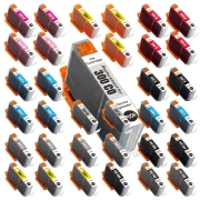 TCTK Cartușe de cerneală PFI-300CO PFI-300C PFI-300GY PFI-300MBK PFI-300M PFI-300PBK PFI-300PC PFI-300PM PFI-300R PFI-300Y set de 40 multicolor (4x fiecare) compatibil cu Canon imagePROGRAF PRO-300