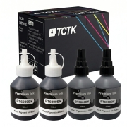 TCTK Cartușe de cerneală 100mlBT6000BK BT6000BK set de 4 2x negru 2x cyan compatibil cu Brother DCP-T300 DCP-T500W DCP-T700W MFC-T800W
