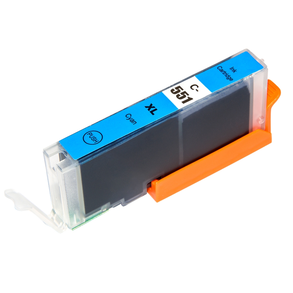 Compatible replacement for Compatible with Canon CLI-551XLC / 12ml Ink Cyan (Ink cartridges)