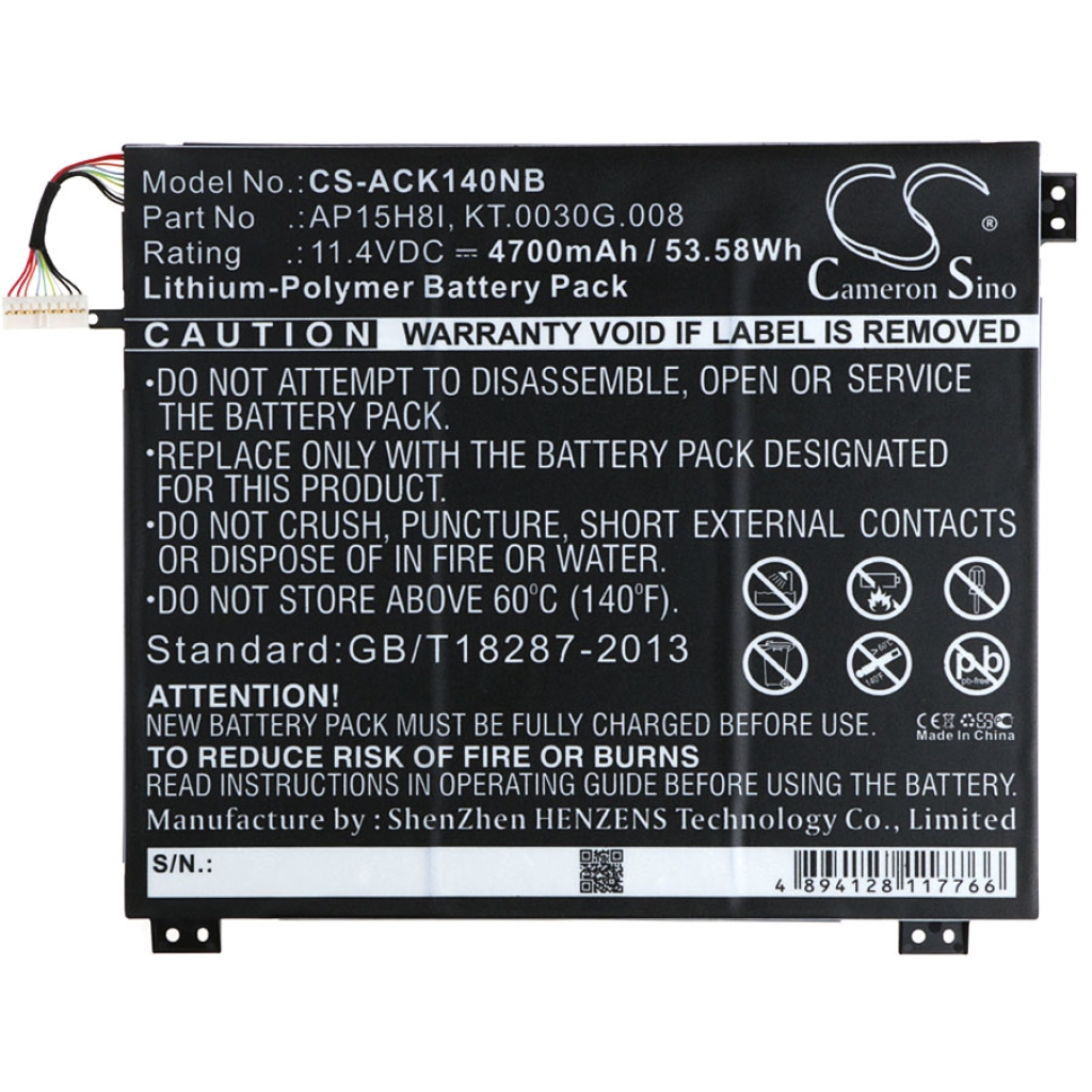 Înlocuire compatibilă pentru bateria Acer AP15H8I,KT.0030G.008