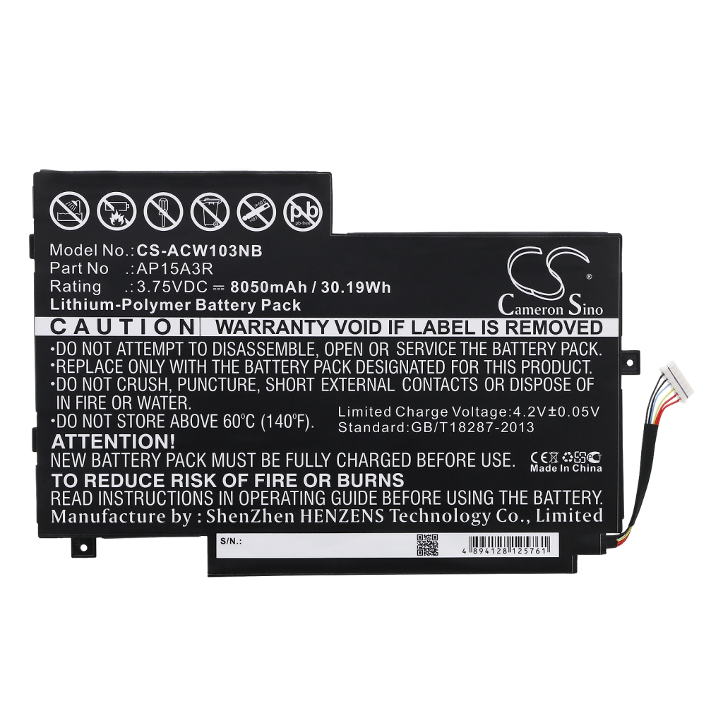 Înlocuire compatibilă pentru bateria Acer AP15A3R