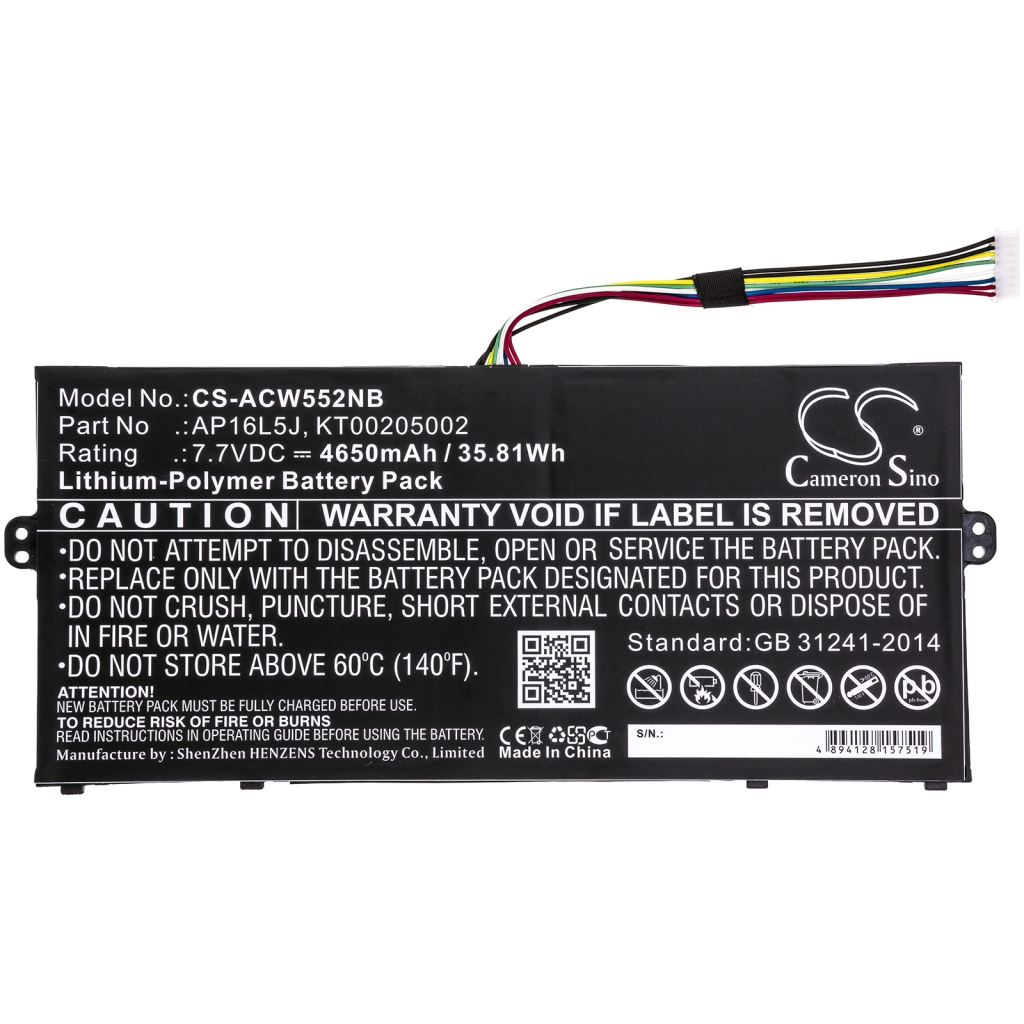 Înlocuire compatibilă pentru bateria Acer AP16L5J,KT00205002