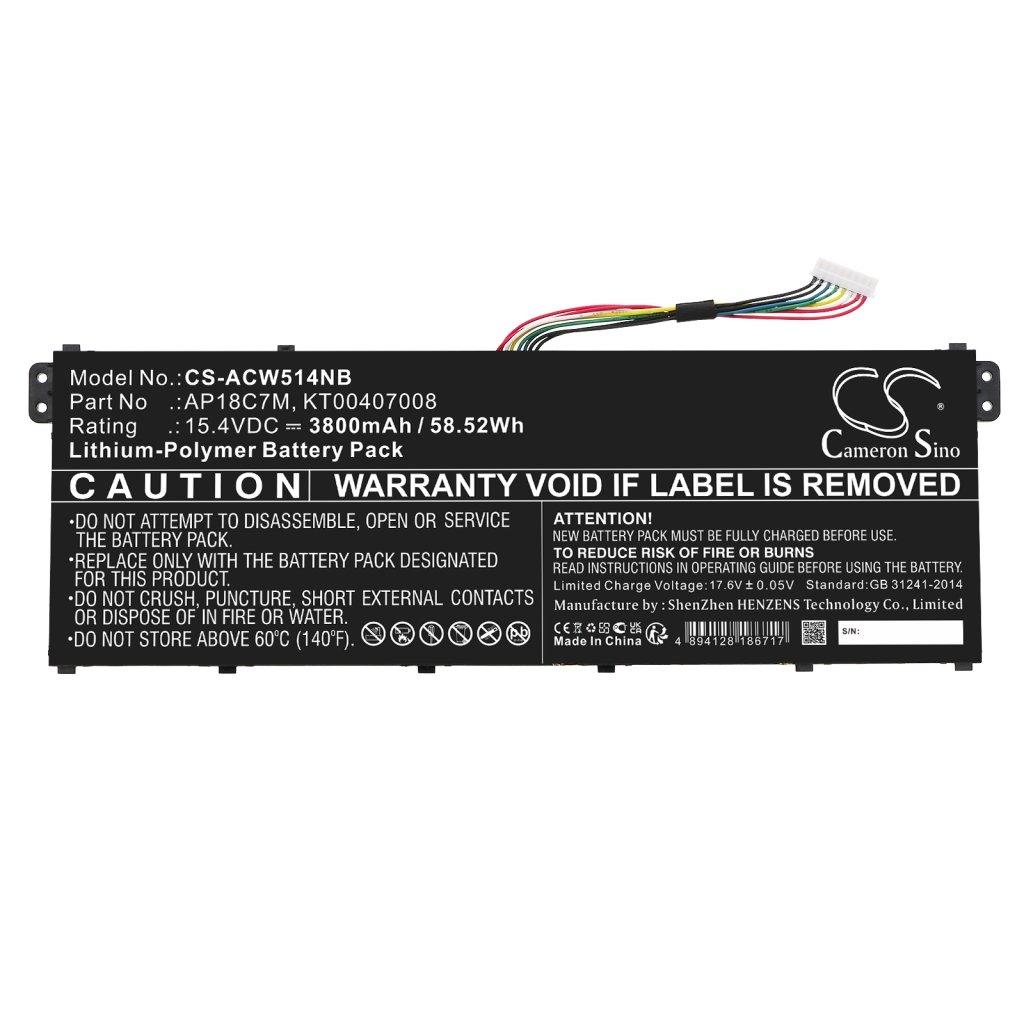 Înlocuire compatibilă pentru bateria Acer AP18C7M,KT00407008