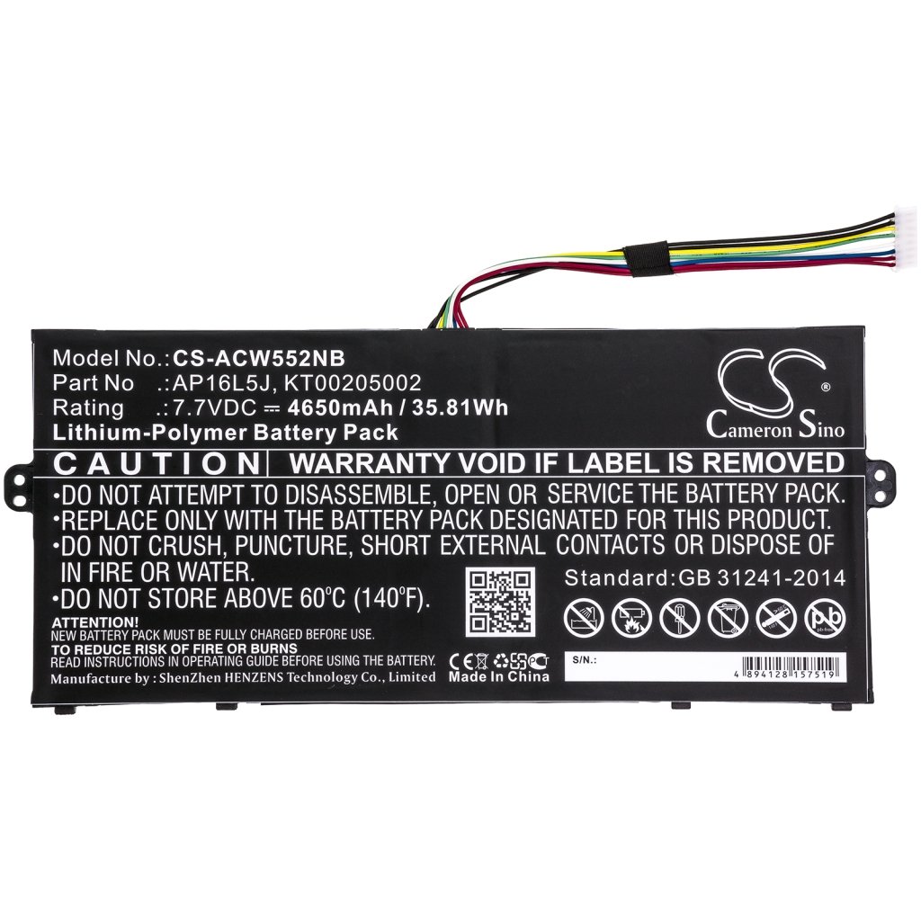 Înlocuire compatibilă pentru bateria Acer AP16L5J,KT00205002