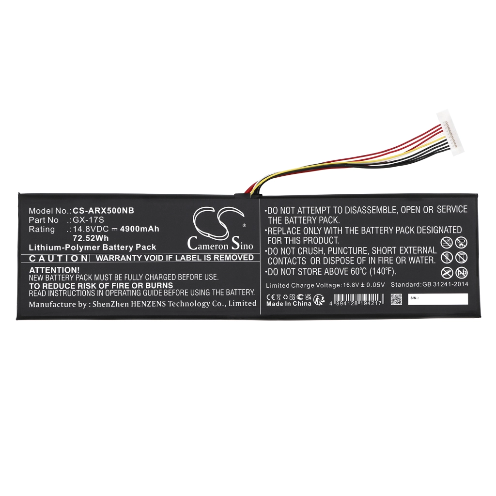 Notebook battery Gigabyte CS-ARX500NB