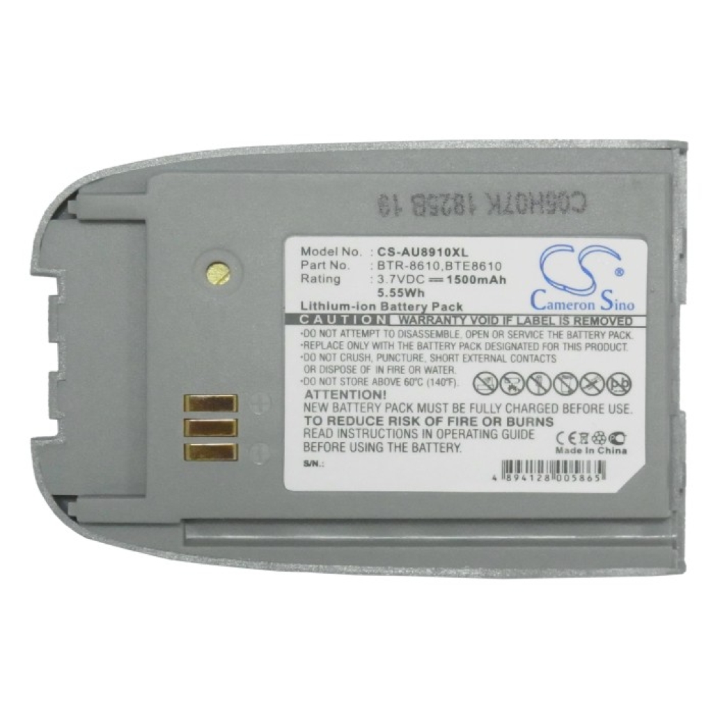 Baterie CS-AU8910XL profil lateral carcasă exterioară variantă XL mai groasă