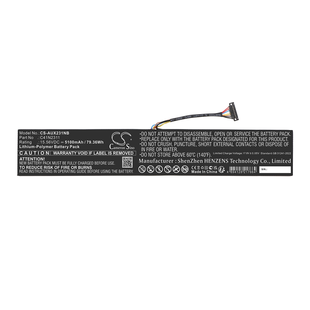 Înlocuire compatibilă pentru bateria Asus 0B200-04560000,C41N2311
