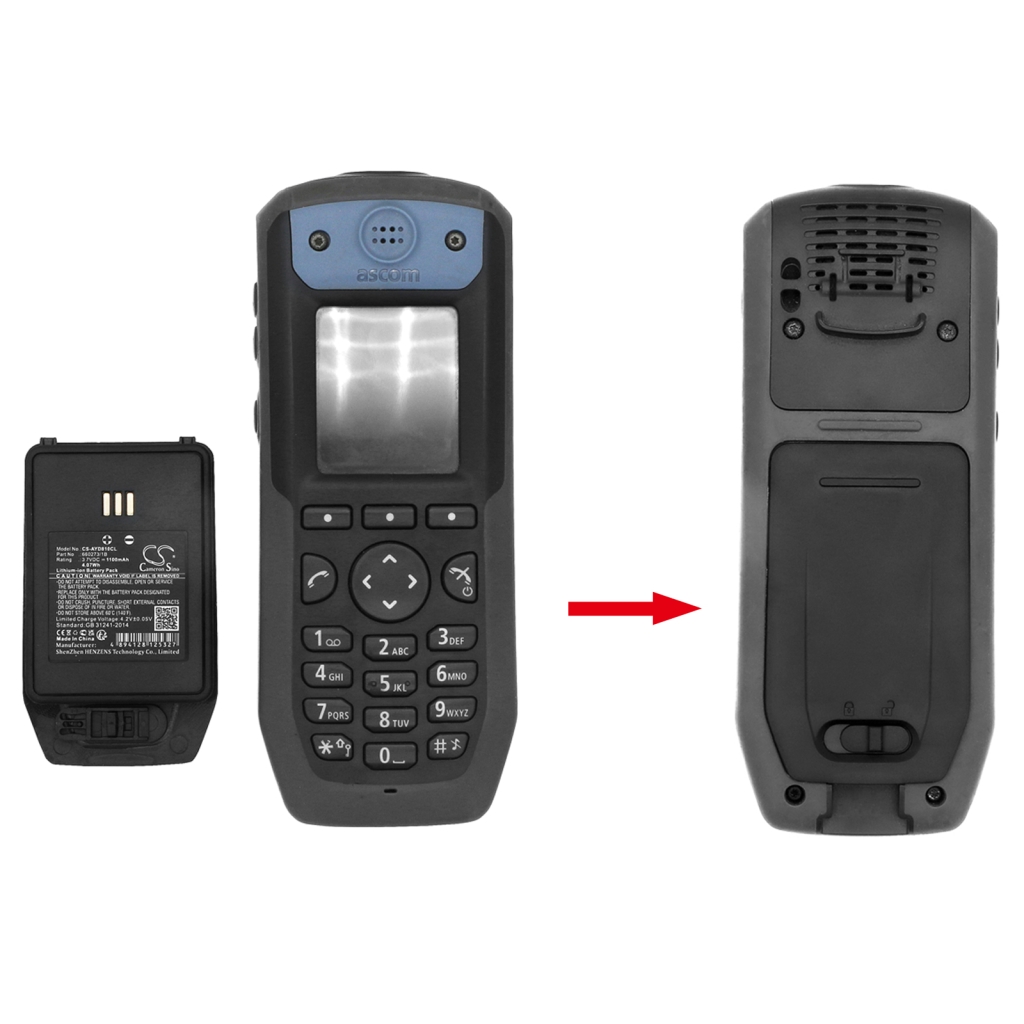 Baterie telefon fără fir Ascom DH5-AABAAA/2E (CS-AYD810CL)
