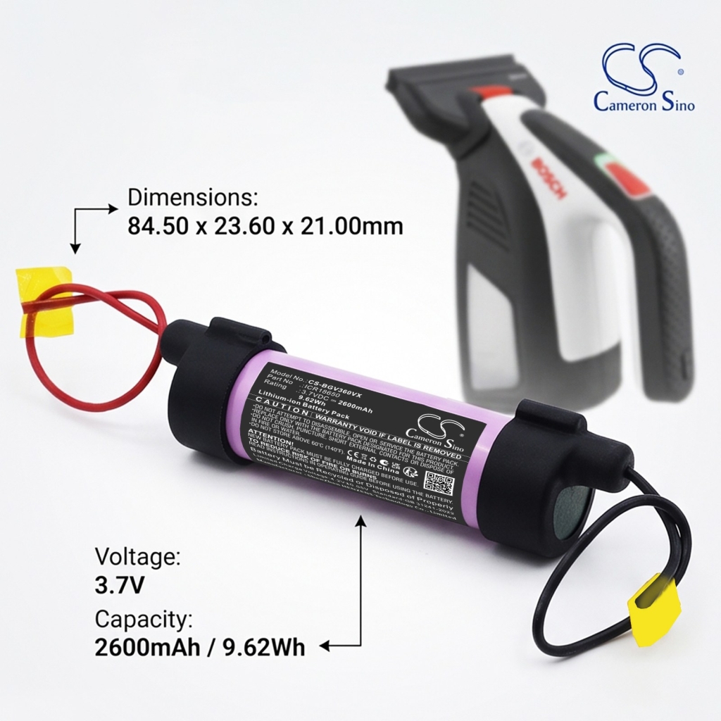Battery compatible with Bosch