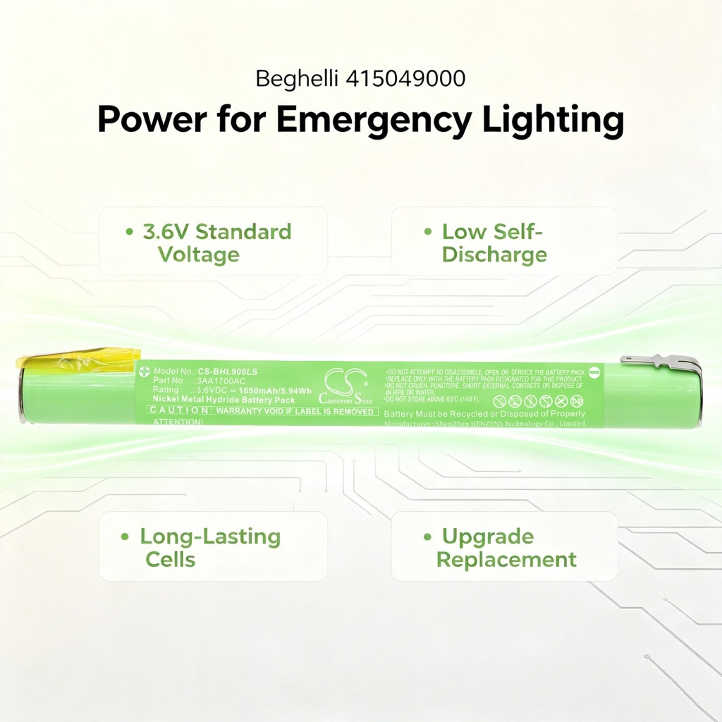 Baterii compatibil cu Beghelli 415049000 415049000 CS-BHL900LS