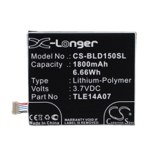 Înlocuire compatibilă pentru bateria BLU CA385863HV,P104-J430,P104INTRNL,TLE14A07