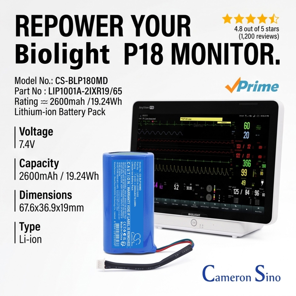 Baterie compatibil cu Biolight CS-BLP180MD