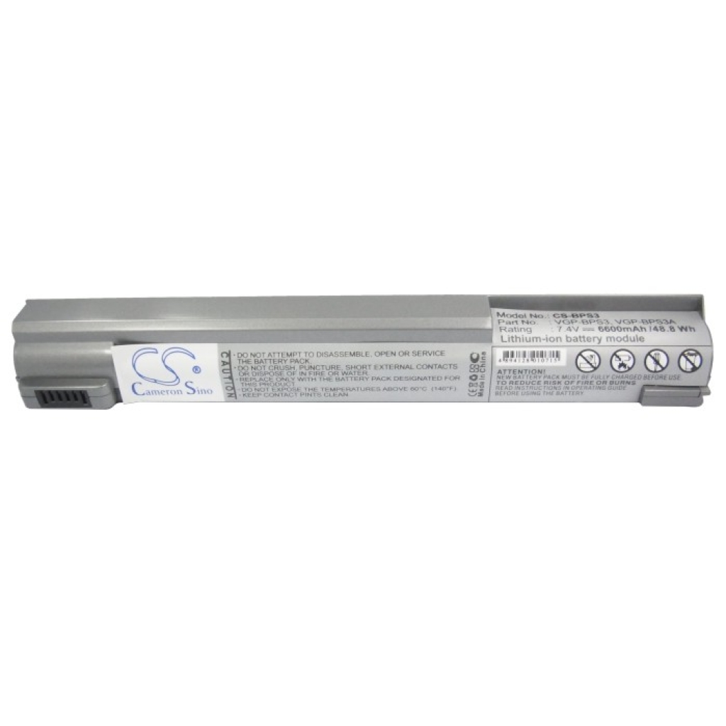 Baterie Sony VAIO gri Cameron Sino CS-BPS3, etichetă frontală 48,8Wh