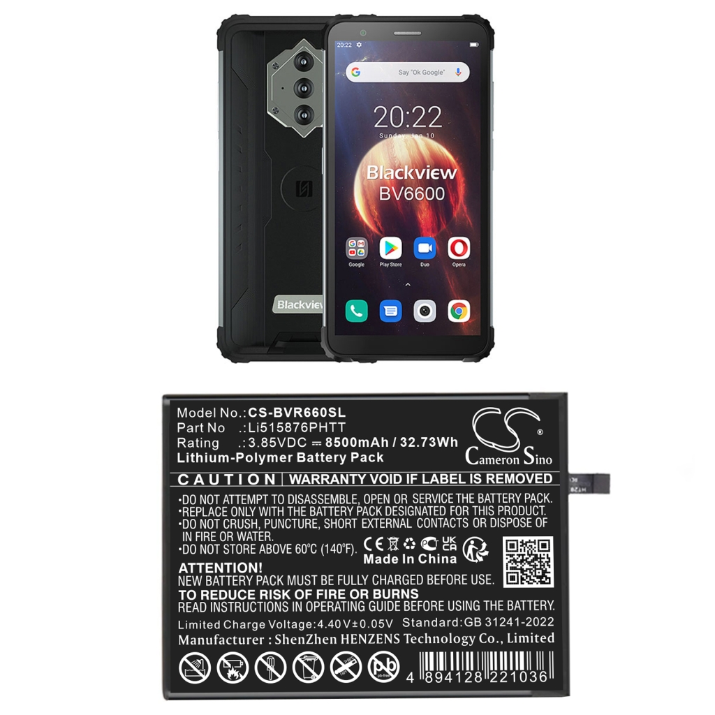 Înlocuire compatibilă pentru bateria Blackview LI515876PHTT