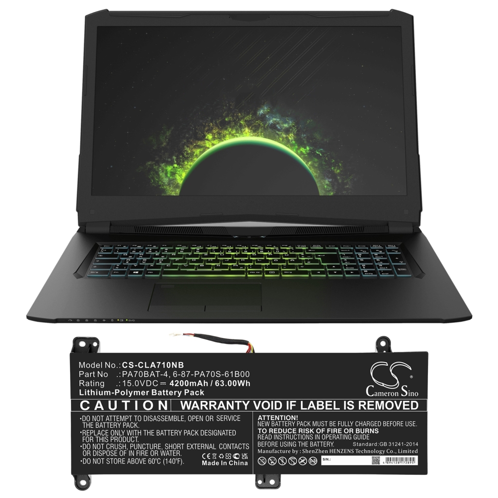 Baterii pentru laptop CLEVO PA70HS-G (CS-CLA710NB)