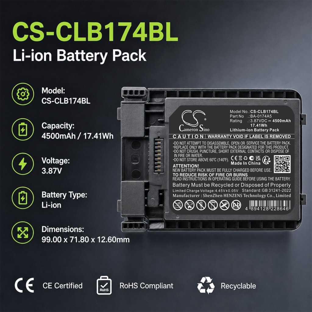 Battery compatible with Cipherlab