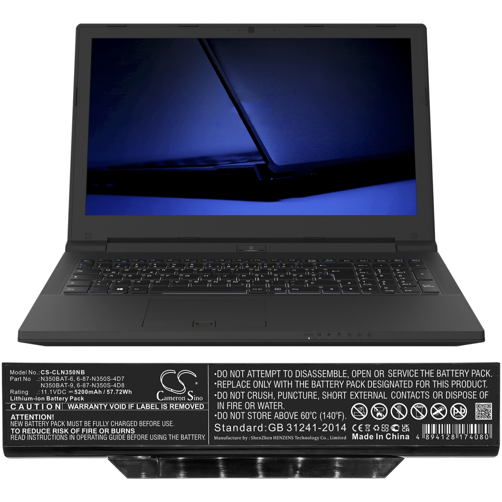 Baterii pentru laptop CLEVO B519II(N350TW) (CS-CLN350NB)