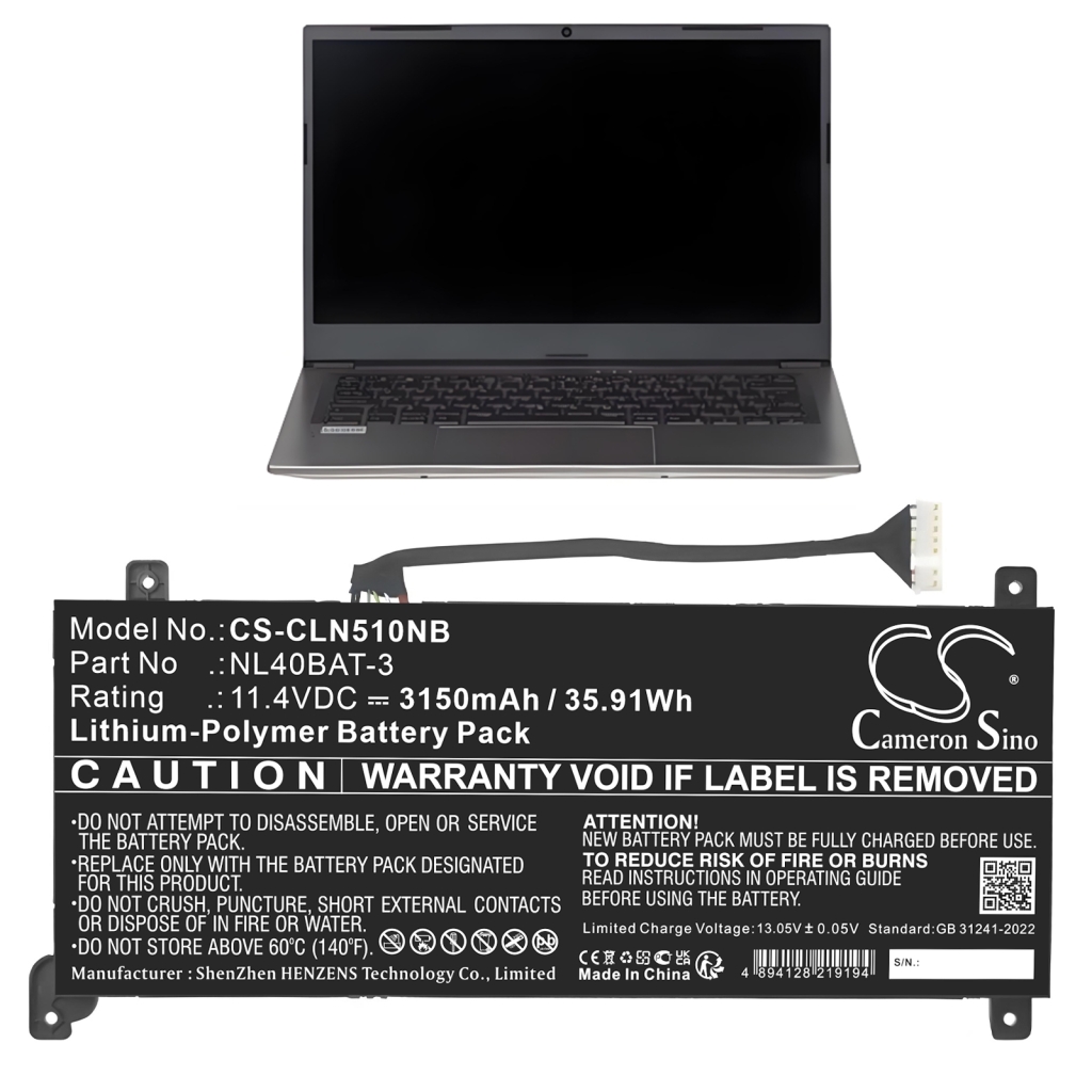 Baterii pentru laptop CLEVO CS-CLN510NB