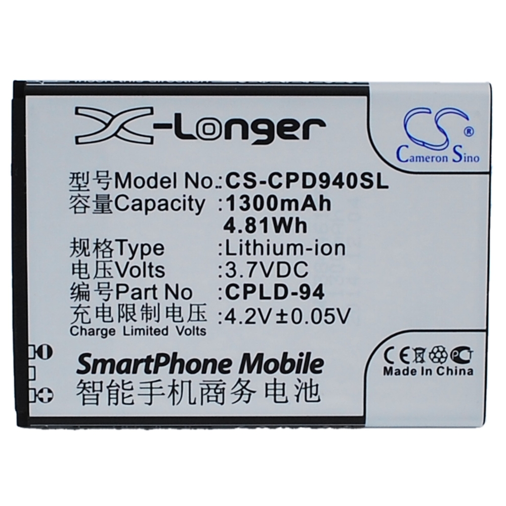 Baterie smartphone Cameron Sino X-Longer 1300mAh 3,7V, vedere etichetă superioară