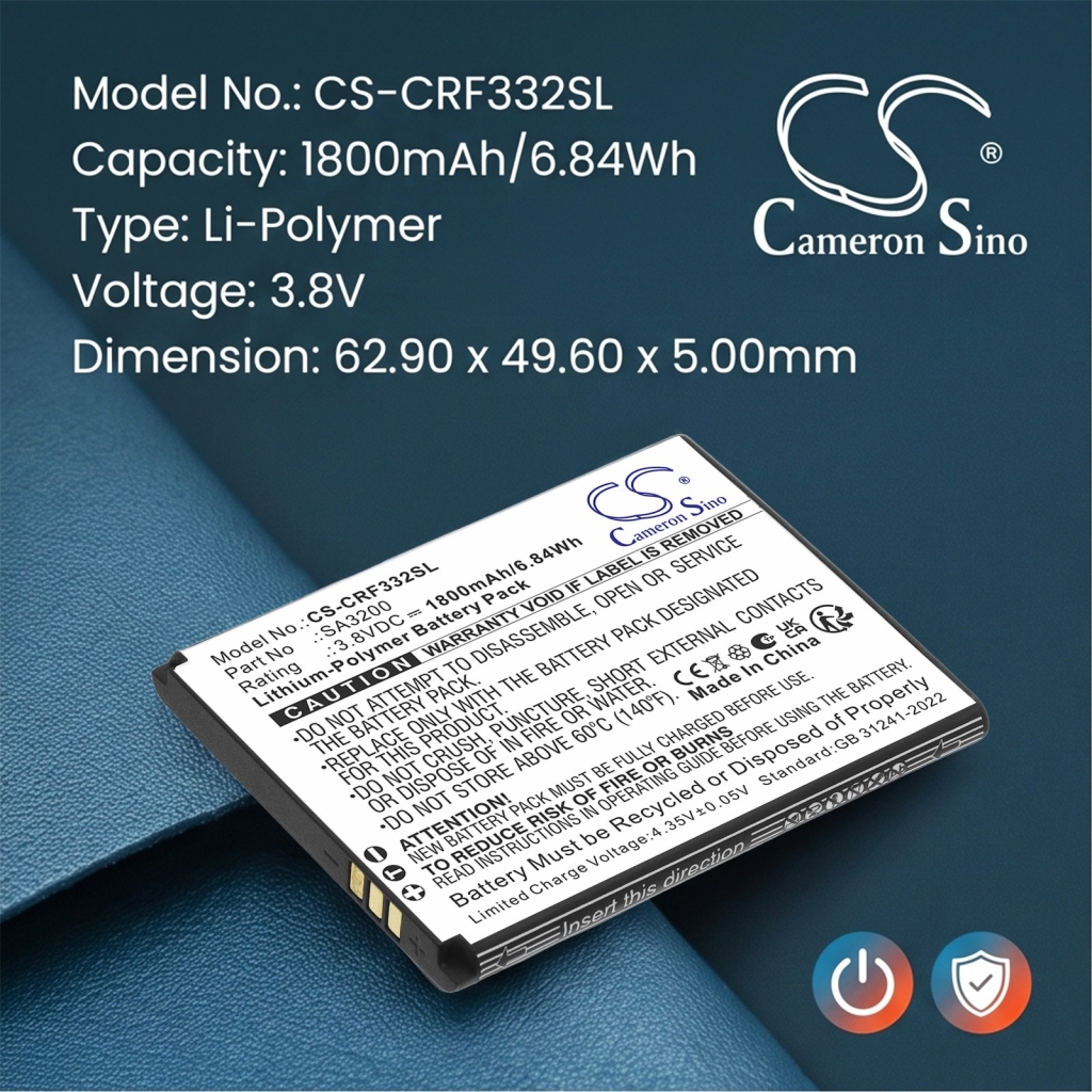 Baterii compatibil cu Consumer Cellular Iris Flip CS-CRF332SL