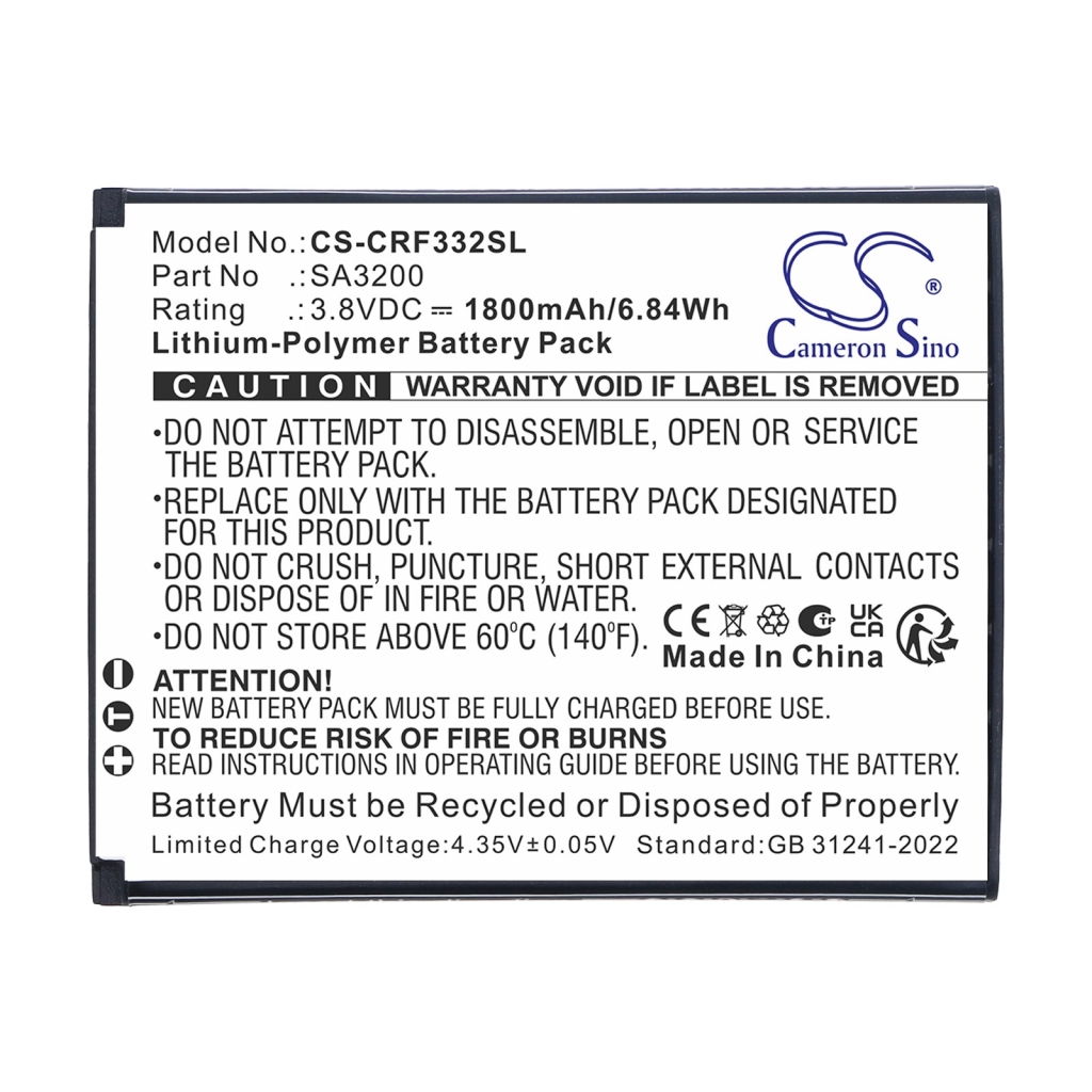 Baterii compatibil cu Consumer Cellular Iris Flip CS-CRF332SL