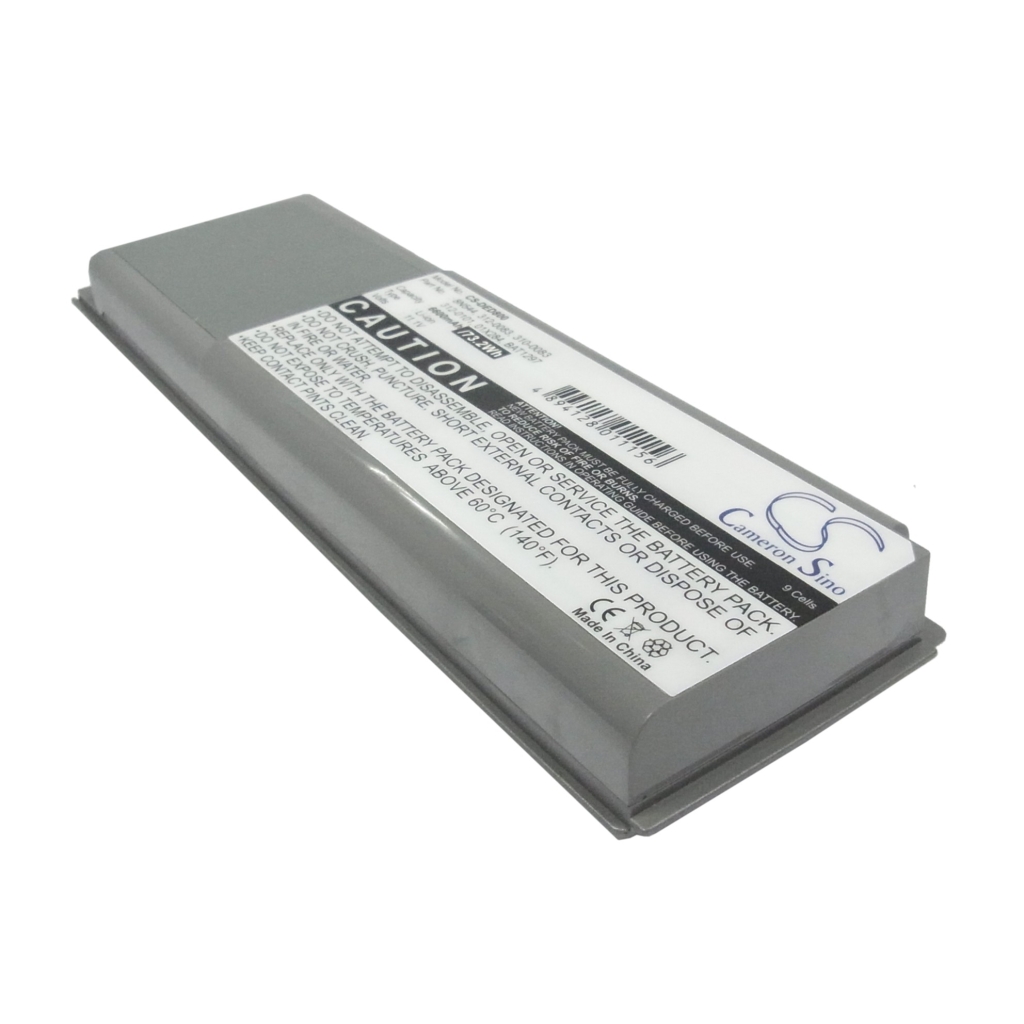 Dell D800 battery, top view with charge indicator and release latch