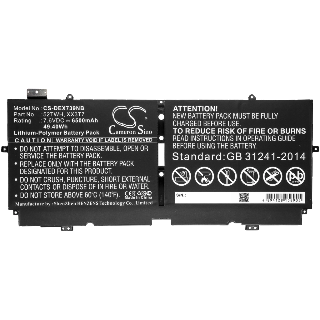 Baterii pentru laptop DELL CS-DEX739NB