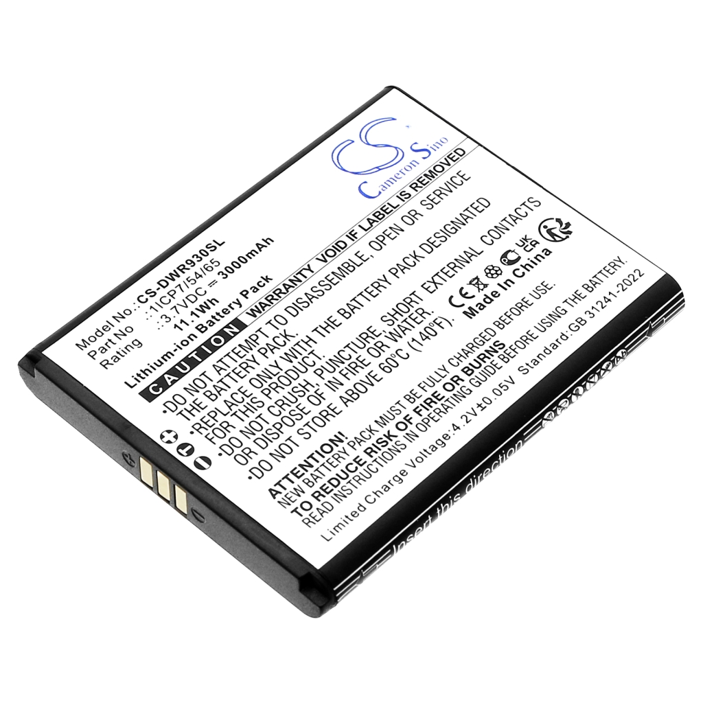 Înlocuire compatibilă pentru bateria D-link 1ICP7/54/65