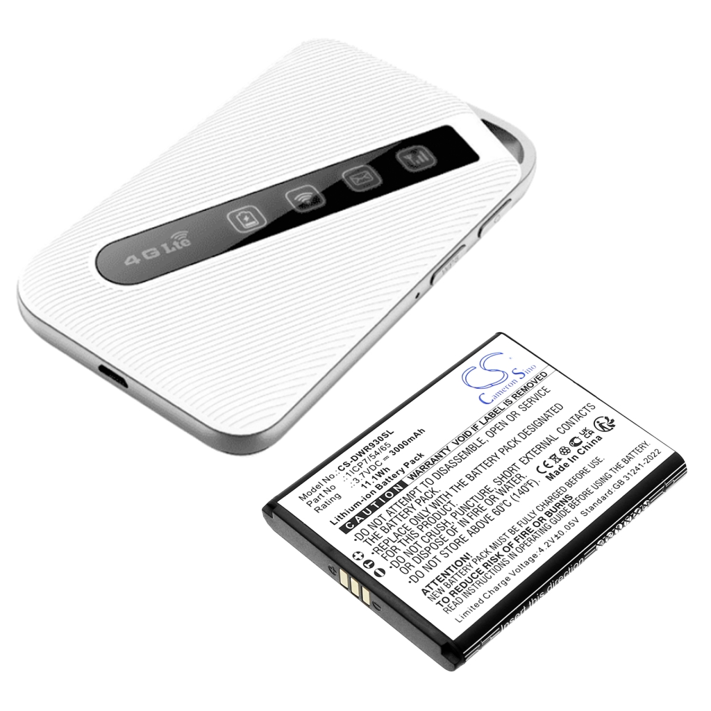 Înlocuire compatibilă pentru bateria D-link 1ICP7/54/65