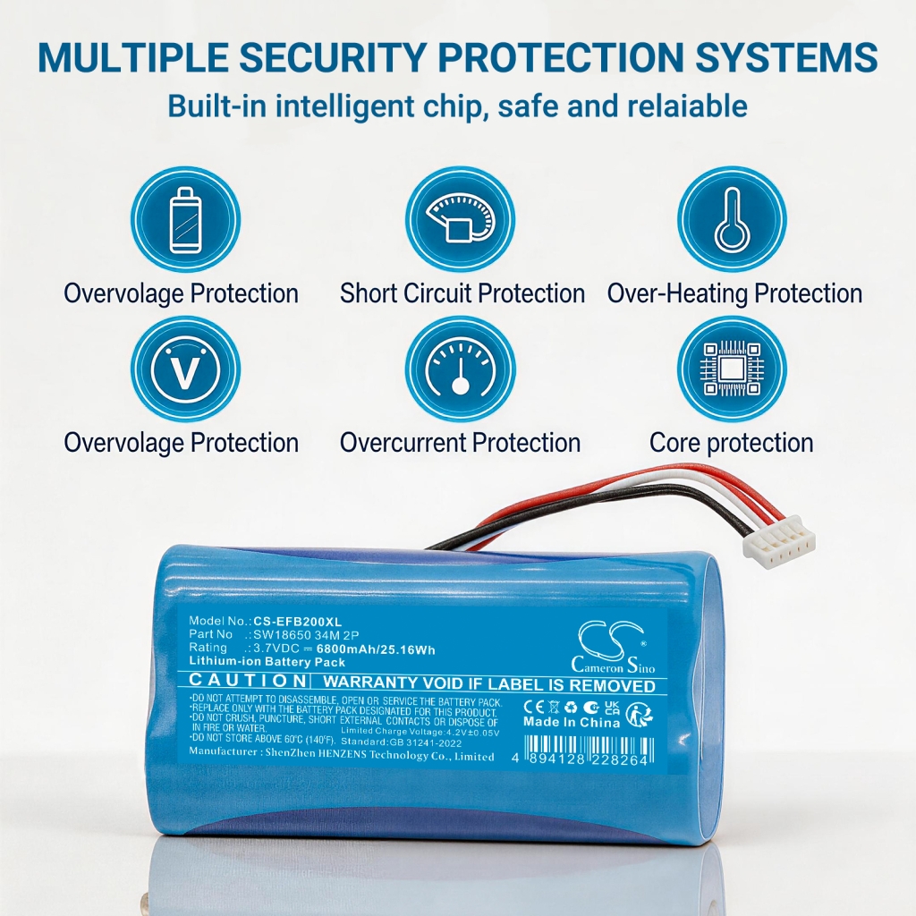Battery compatible with Eufy CS-EFB200XL