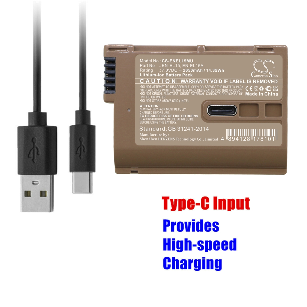Battery Replaces EN-EL15c