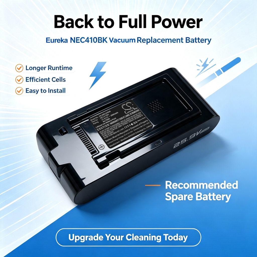 Battery for Eureka NEC410BKC