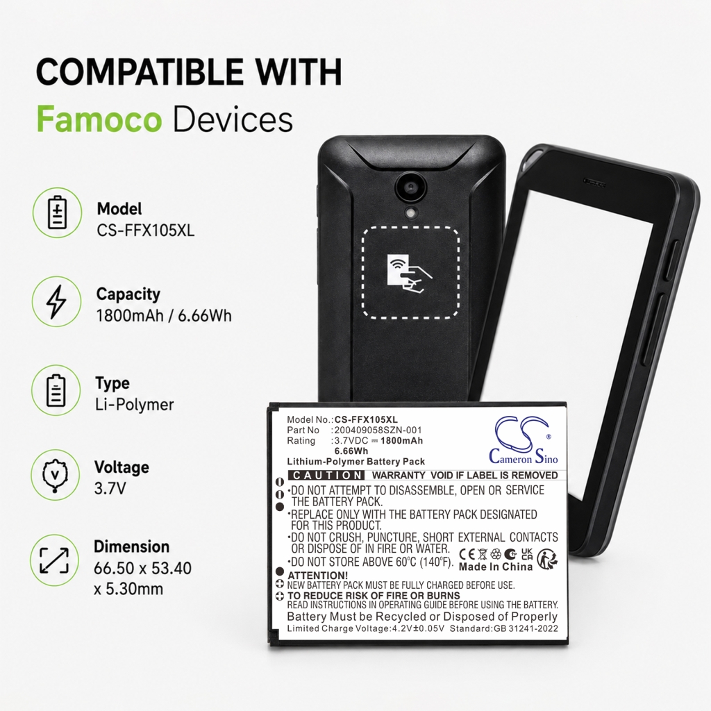 Baterie compatibil cu Famoco CS-FFX105XL