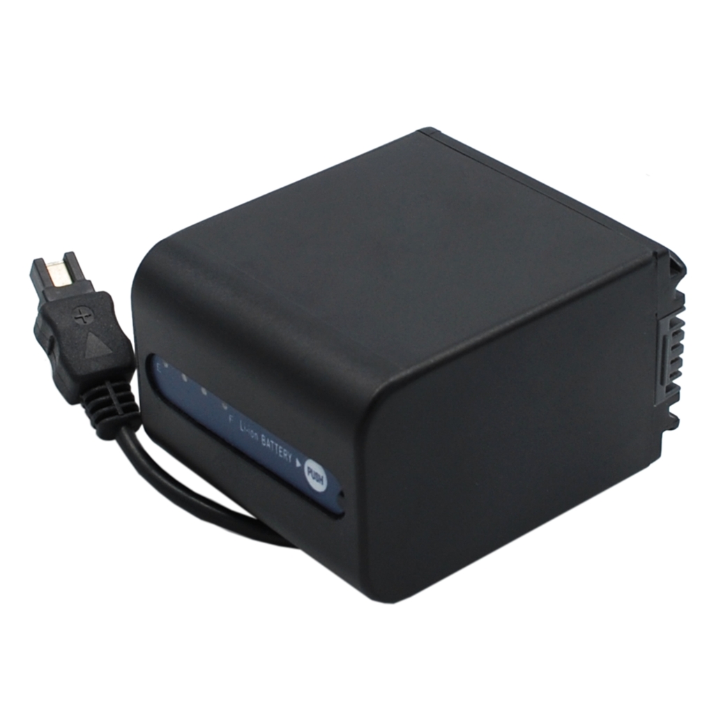 Cameron Sino CS-FV100T vedere laterală: 7,4V 1950mAh, cablu spiralat cu conector Sony