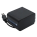 Cameron Sino CS-FV100T vedere laterală: 7,4V 1950mAh, cablu spiralat cu conector Sony