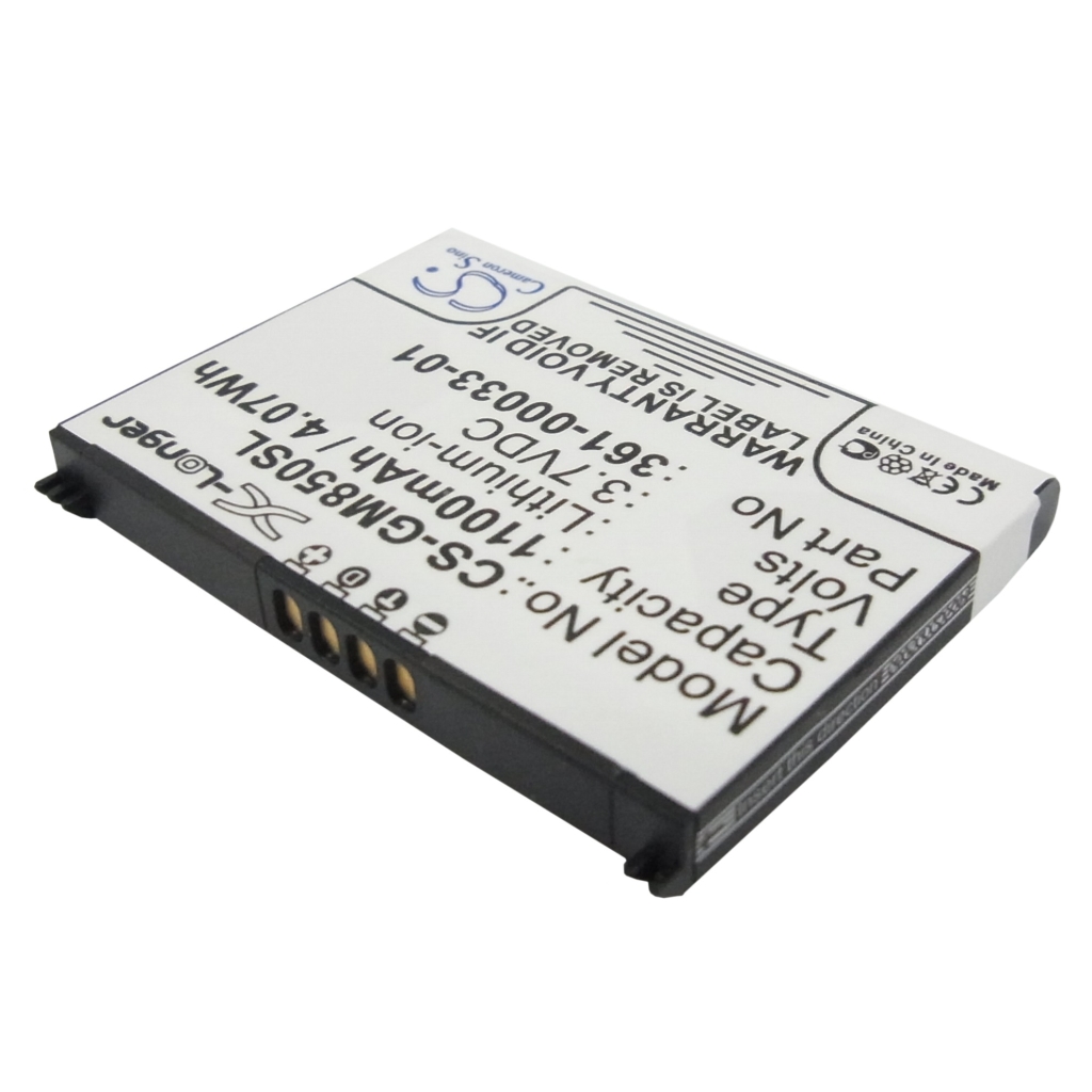 Cameron Sino CS-GM850SL spate, avertismente siguranță, cod QR, cod de bare și contacte margine 4 pini