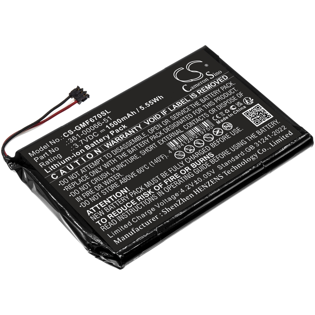 Baterie GPS, Navigator Garmin CS-GMF670SL