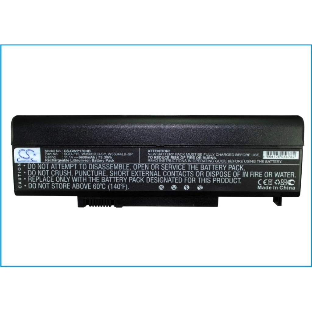 Notebook battery Gateway M6808m