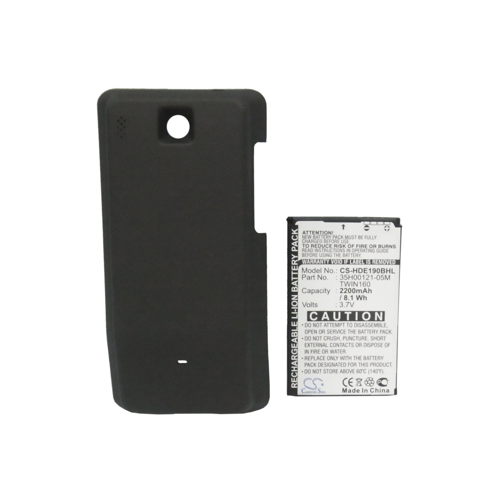 Cameron Sino CS-HDE190BHL vedere etichetă frontală: 2200mAh 3,7V, capac spate extins închis