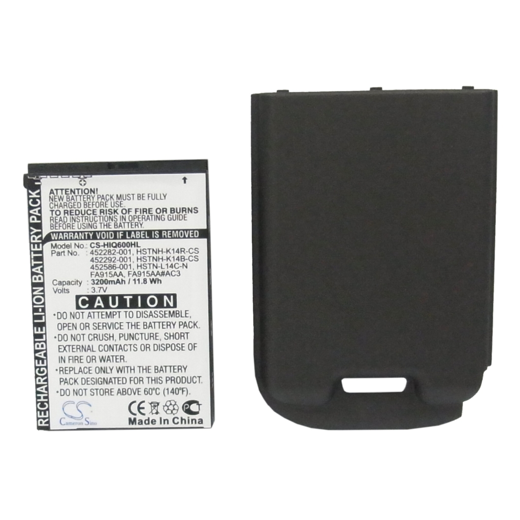 Cameron Sino CS-HIQ600HL vedere etichetă frontală: 3,7V 3200mAh Li-ion, capac spate mare cu fantă mâner