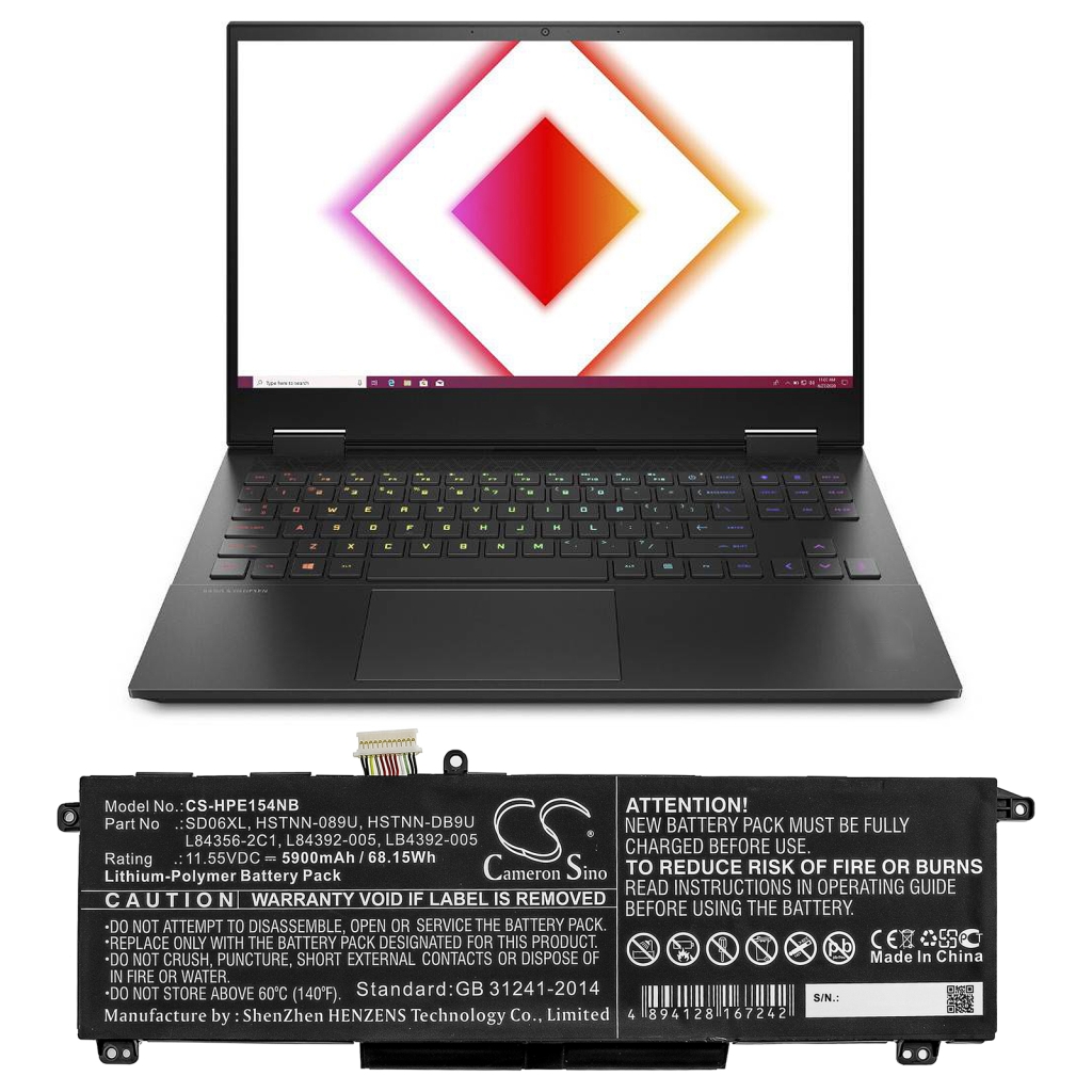 Baterii pentru laptop HP Omen 15-EK0456ng (CS-HPE154NB)